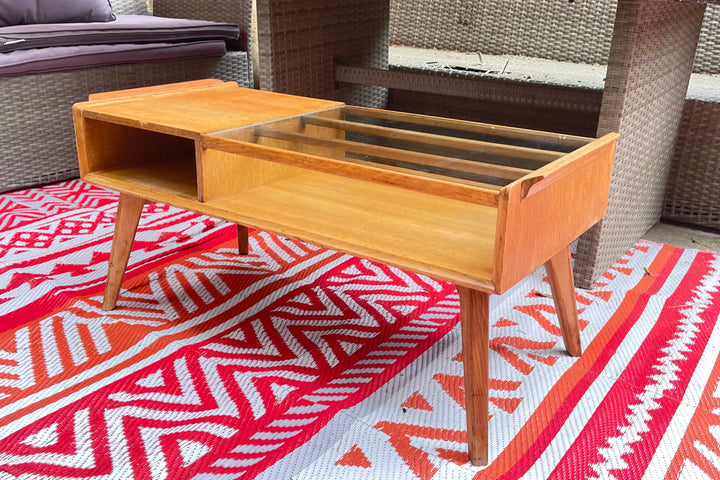 Side view of mid century coffee table g plan