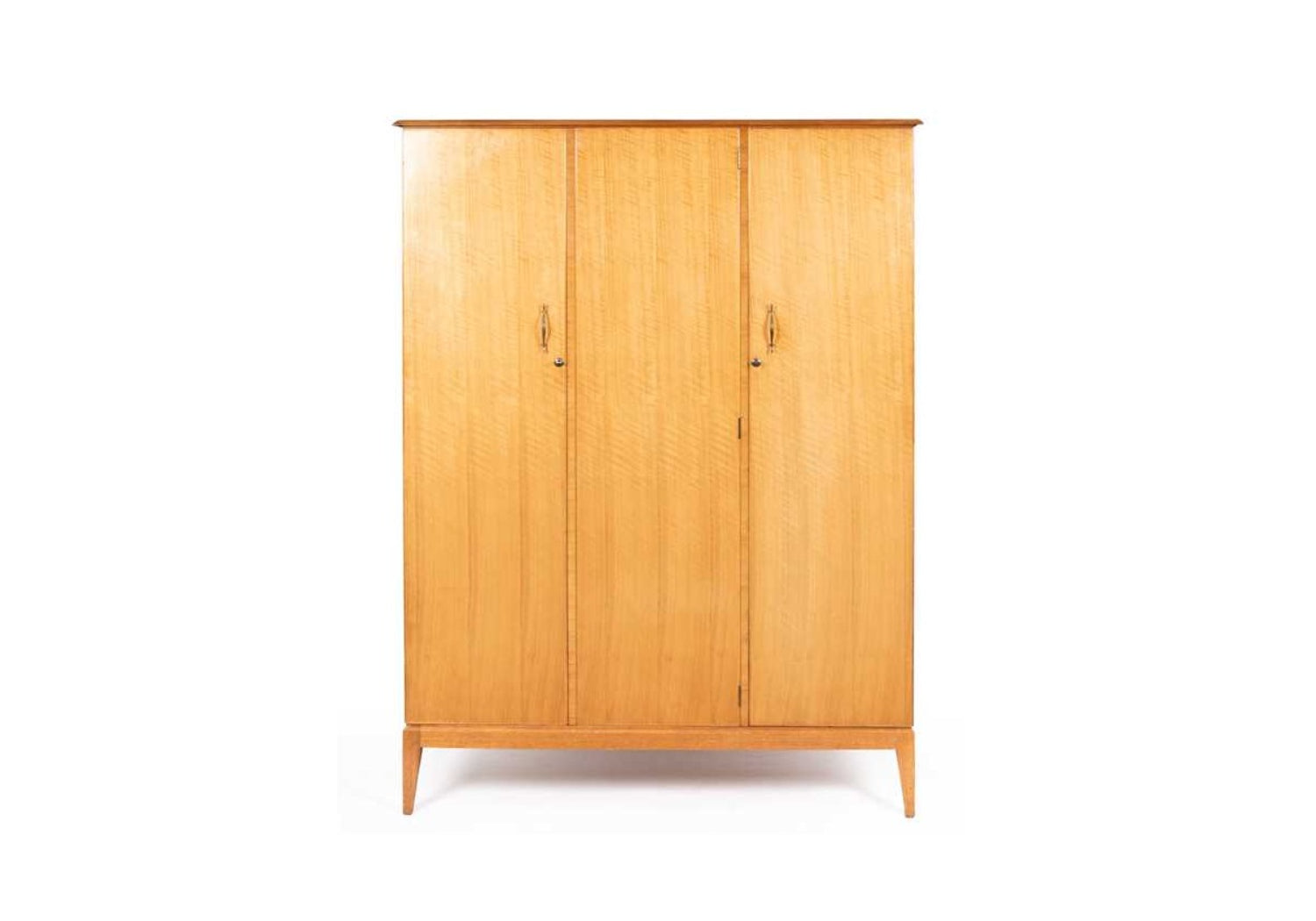 Mid-Century Walnut Triple Wardrobe by Alfred Cox for Heal's, 1950s