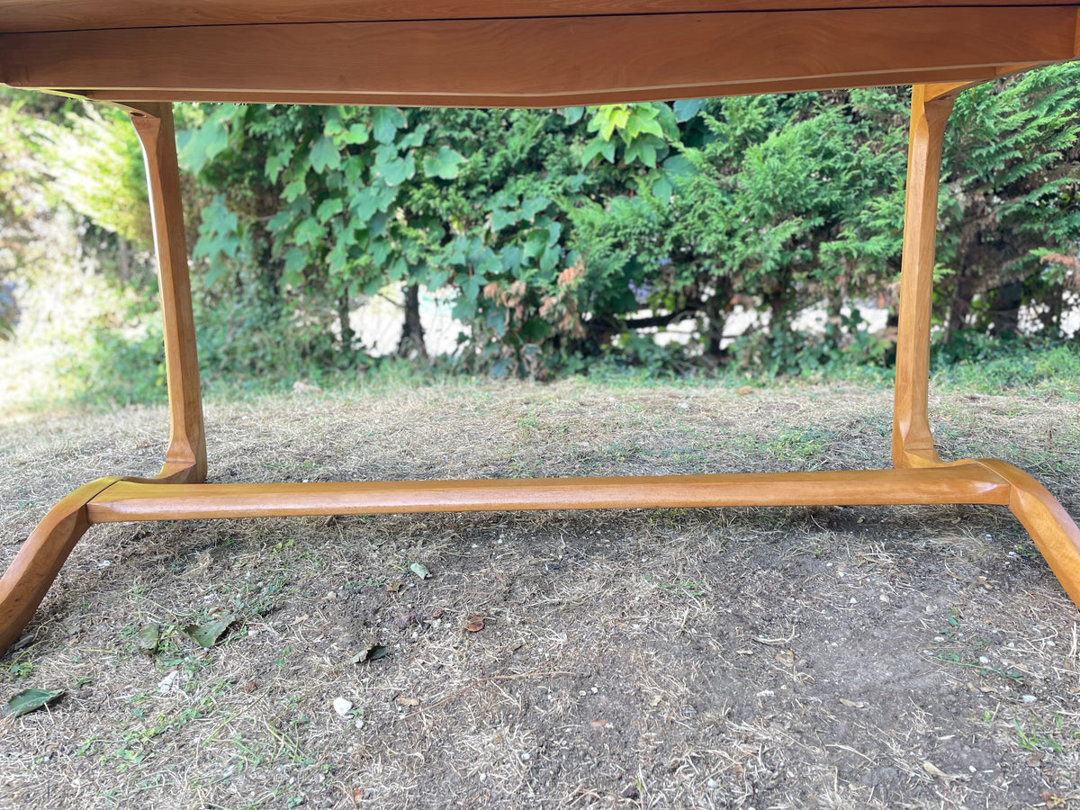 A close up view of underside of Ercol model 513 dining table