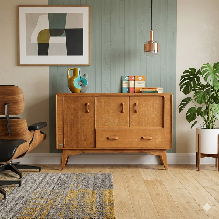 Vintage oak sideboard front view by G Plan