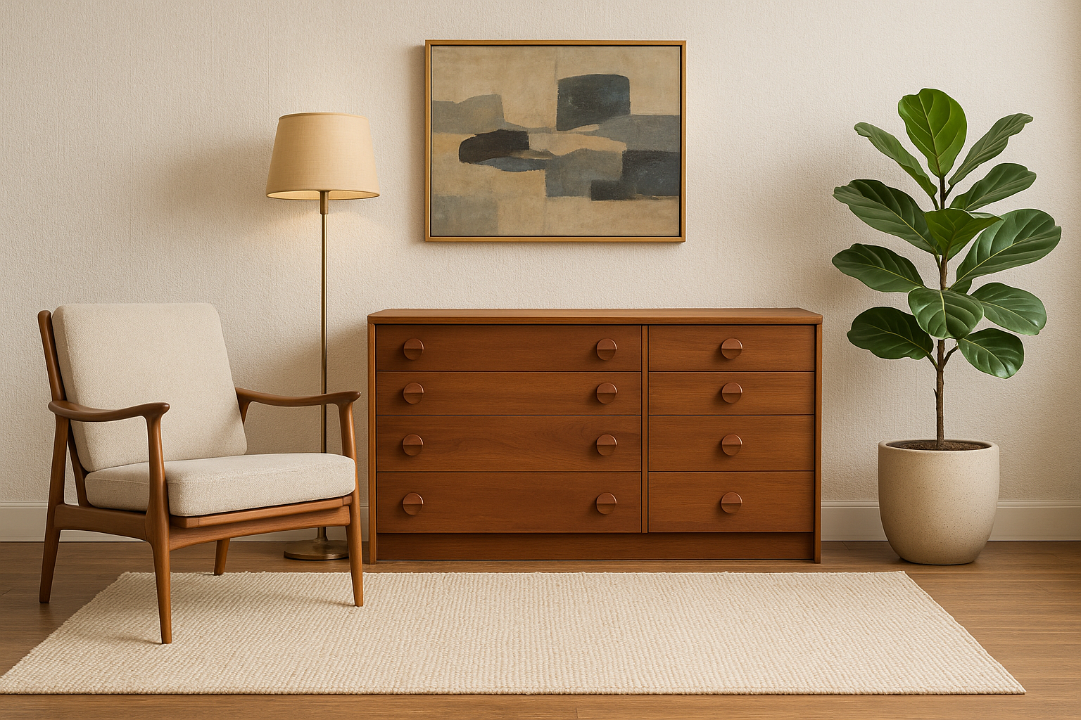 Mid century Stag 8 drawer chest of drawers by John & Sylvia Reid