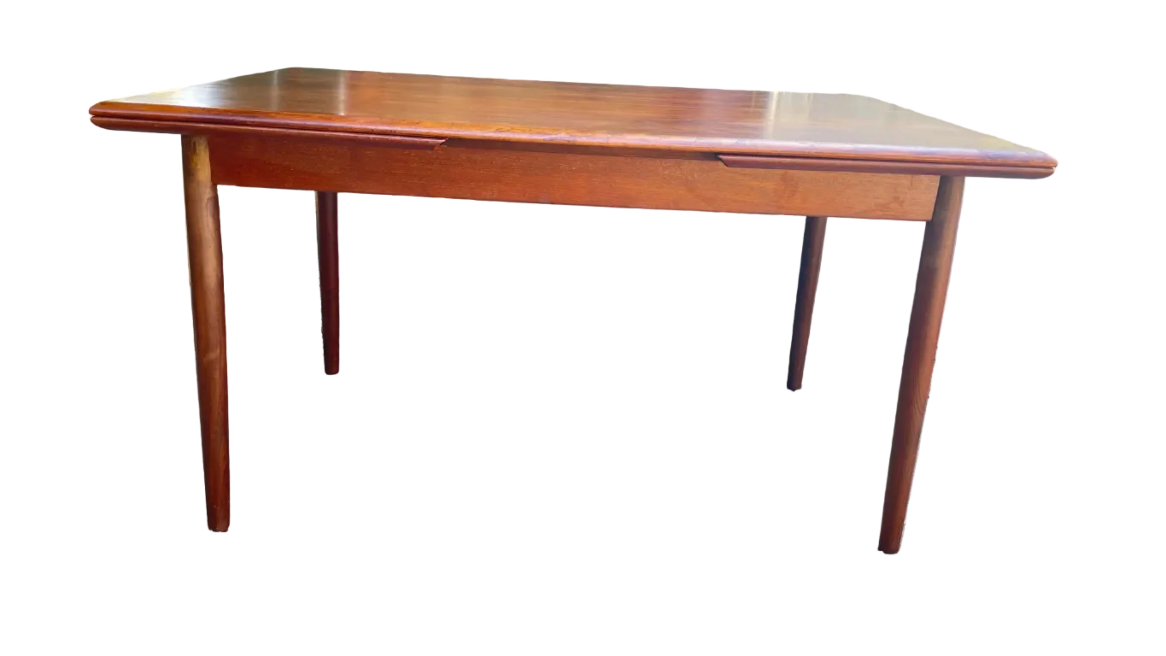 Mid century dining table in brown teak  1970s
