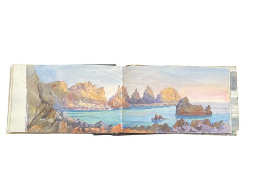 Petit Bot Bay monochrome sketch, dated August 18, 1884