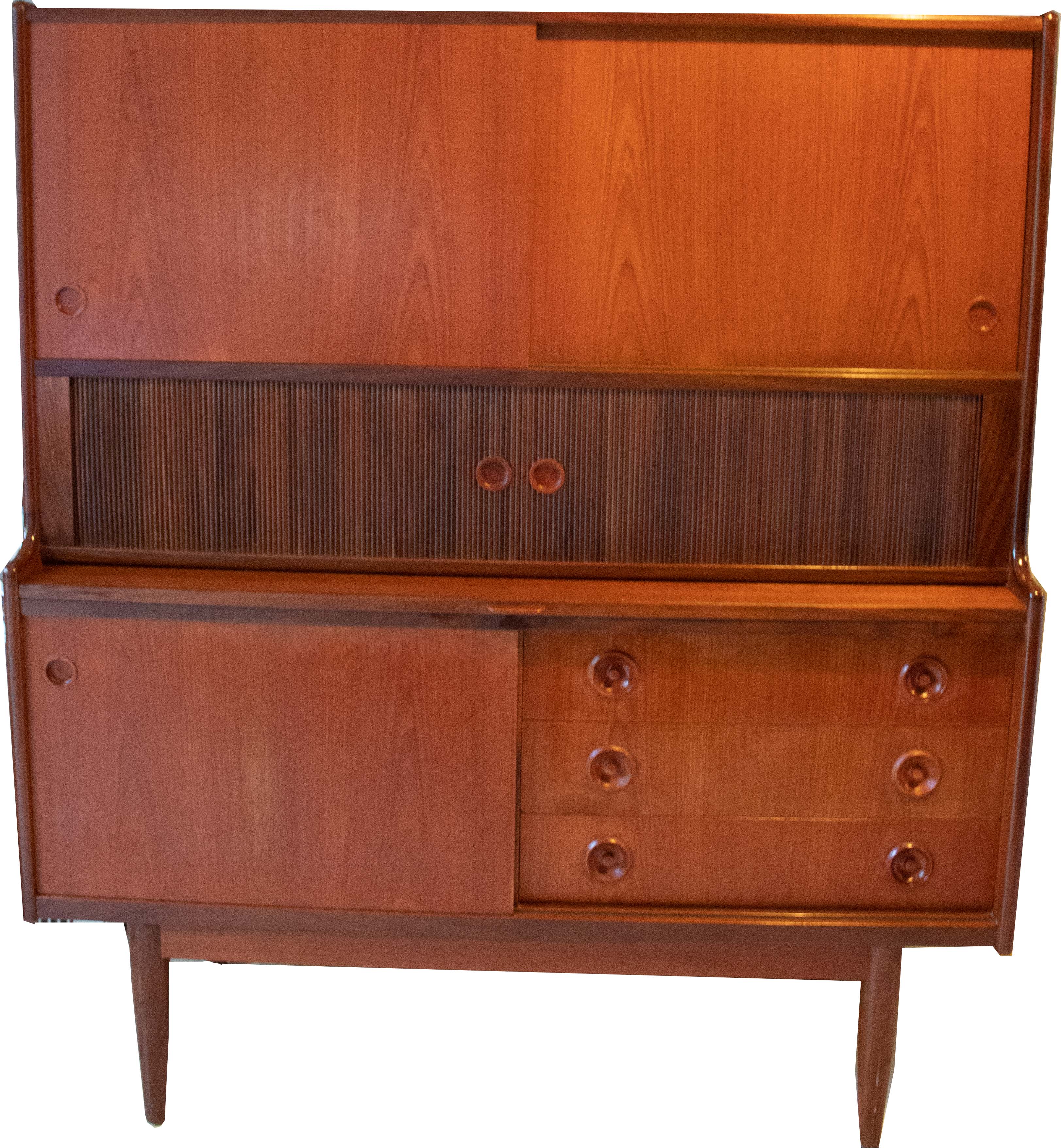 Rare Vintage Teak Highboard by Johannes Andersen