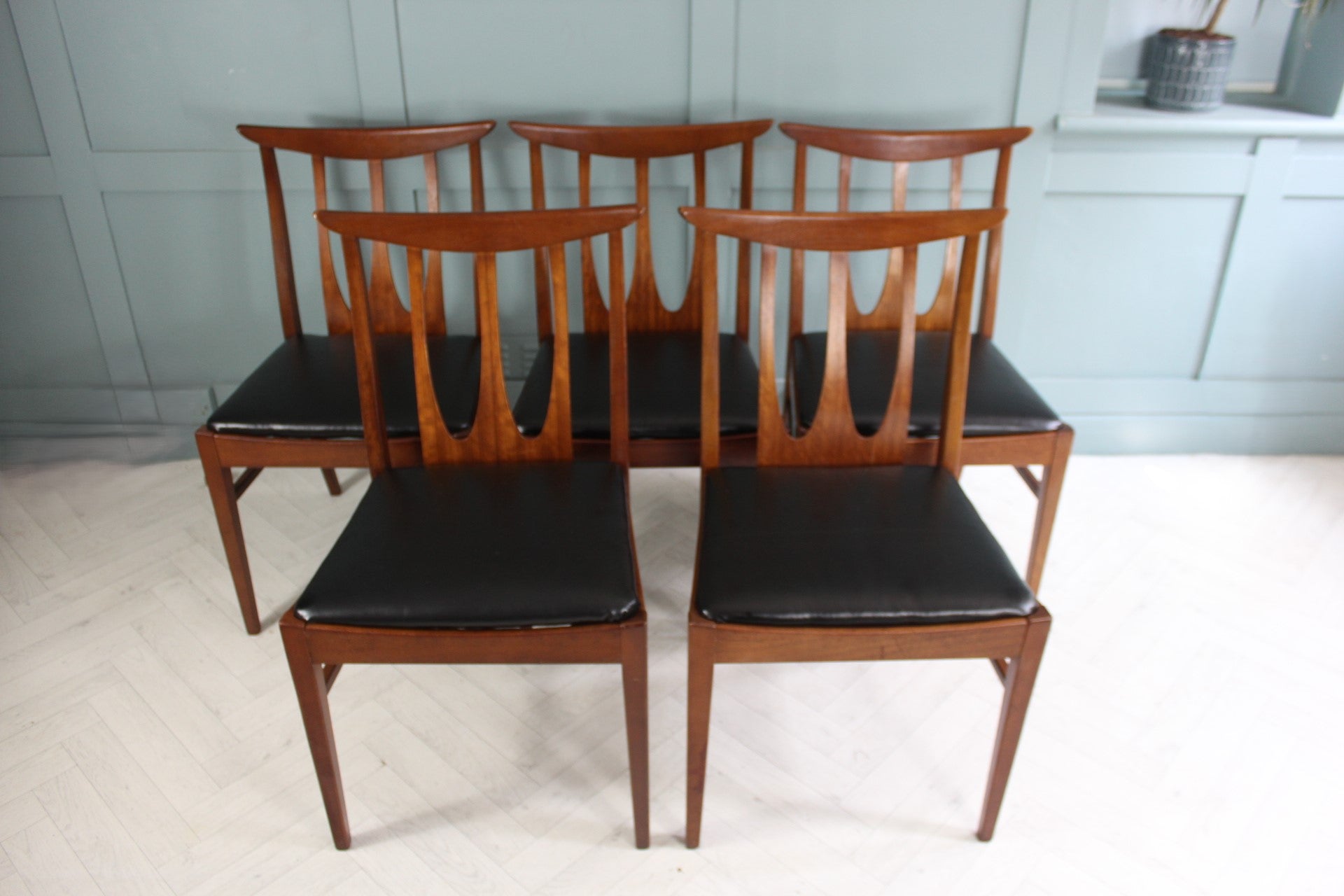 Refurbished Mid-Century Modern G Plan dining chairs, elegant and comfortable