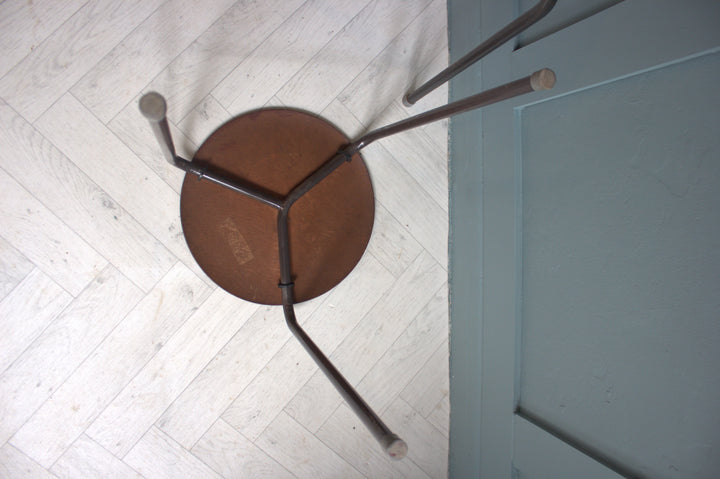 Retro space-saving teak stool designed by Arne Jacobsen, 1950s
