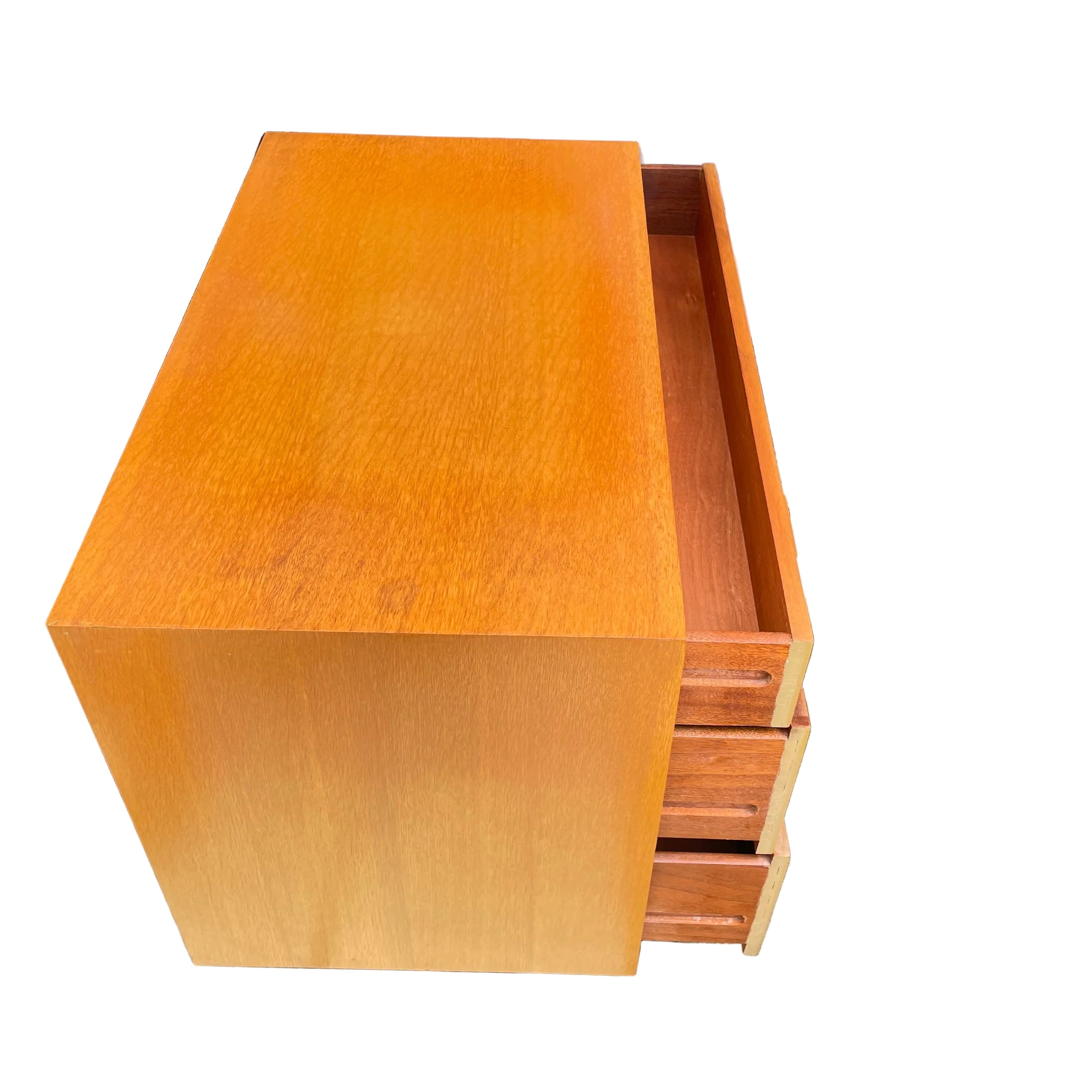 Top view of Oak vintage chest of drawers by Stag