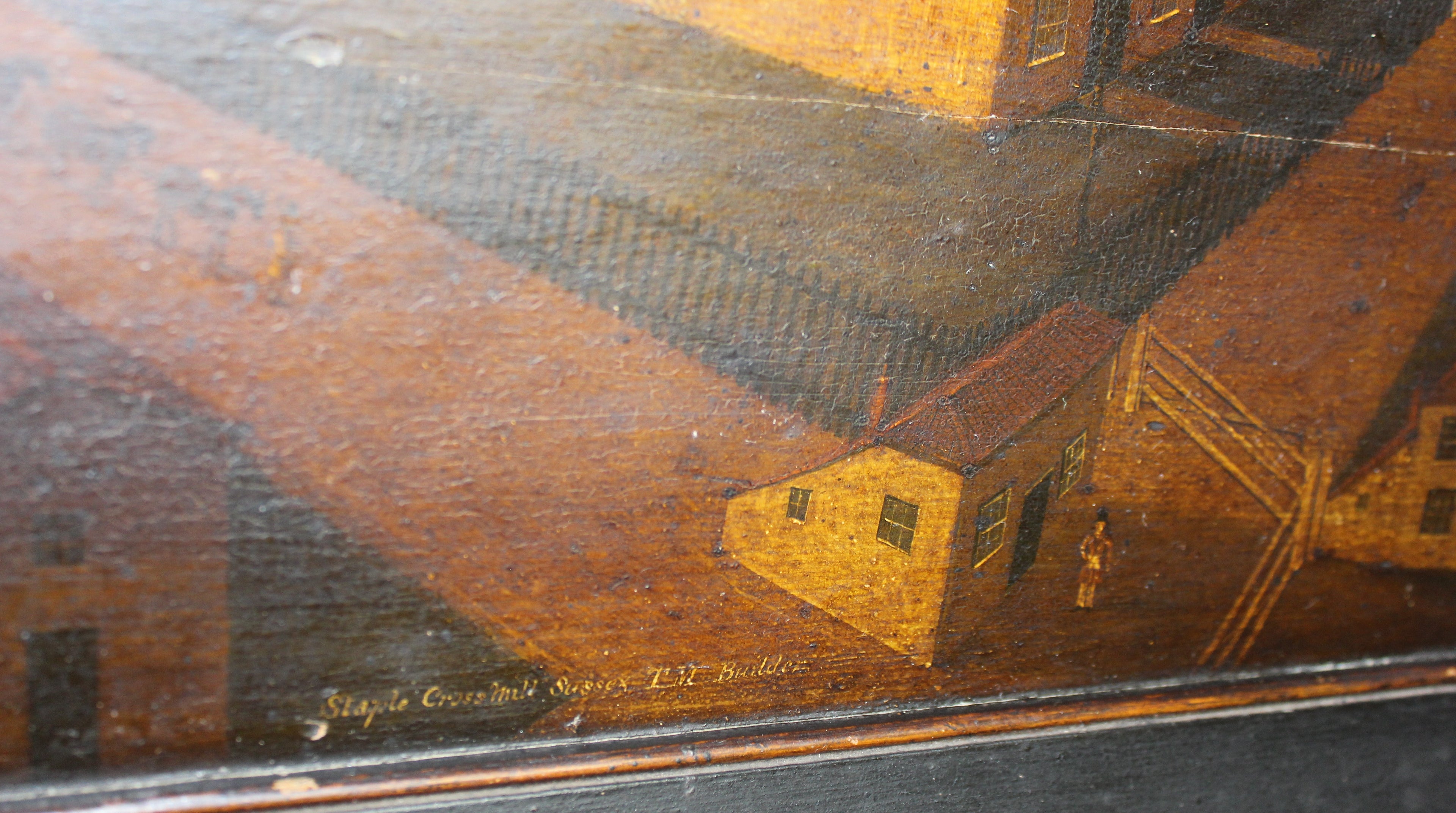 Staplecross_East_Sussex_rural_scene_in_early_provincial_folk_art_style