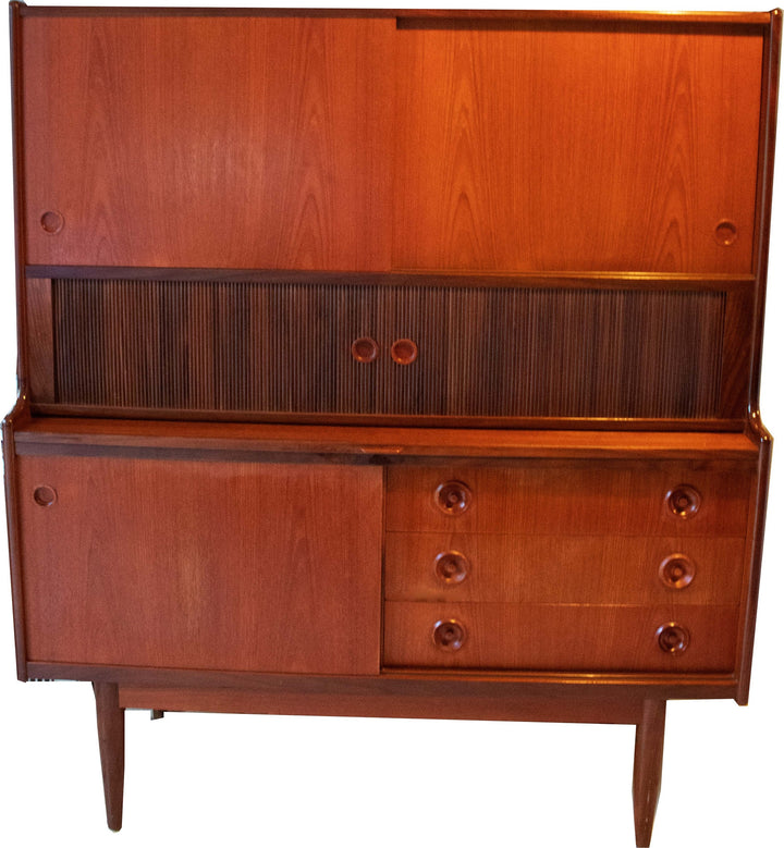 Teak Cocktail Cabinet with Writing Desk