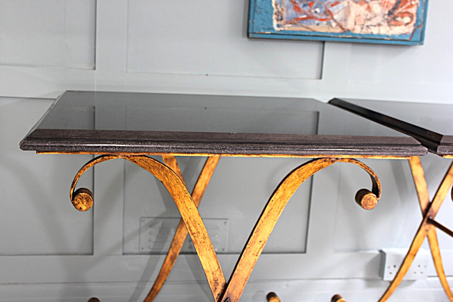 Timeless statement furniture pieces, featuring ornate gilt metalwork and premium Granite tabletops for sophisticated interiors in Sussex