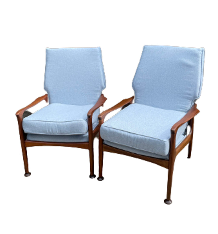 Vintage 1960s Fler SC58 Teak Lounge Chair with Wool Upholstery
