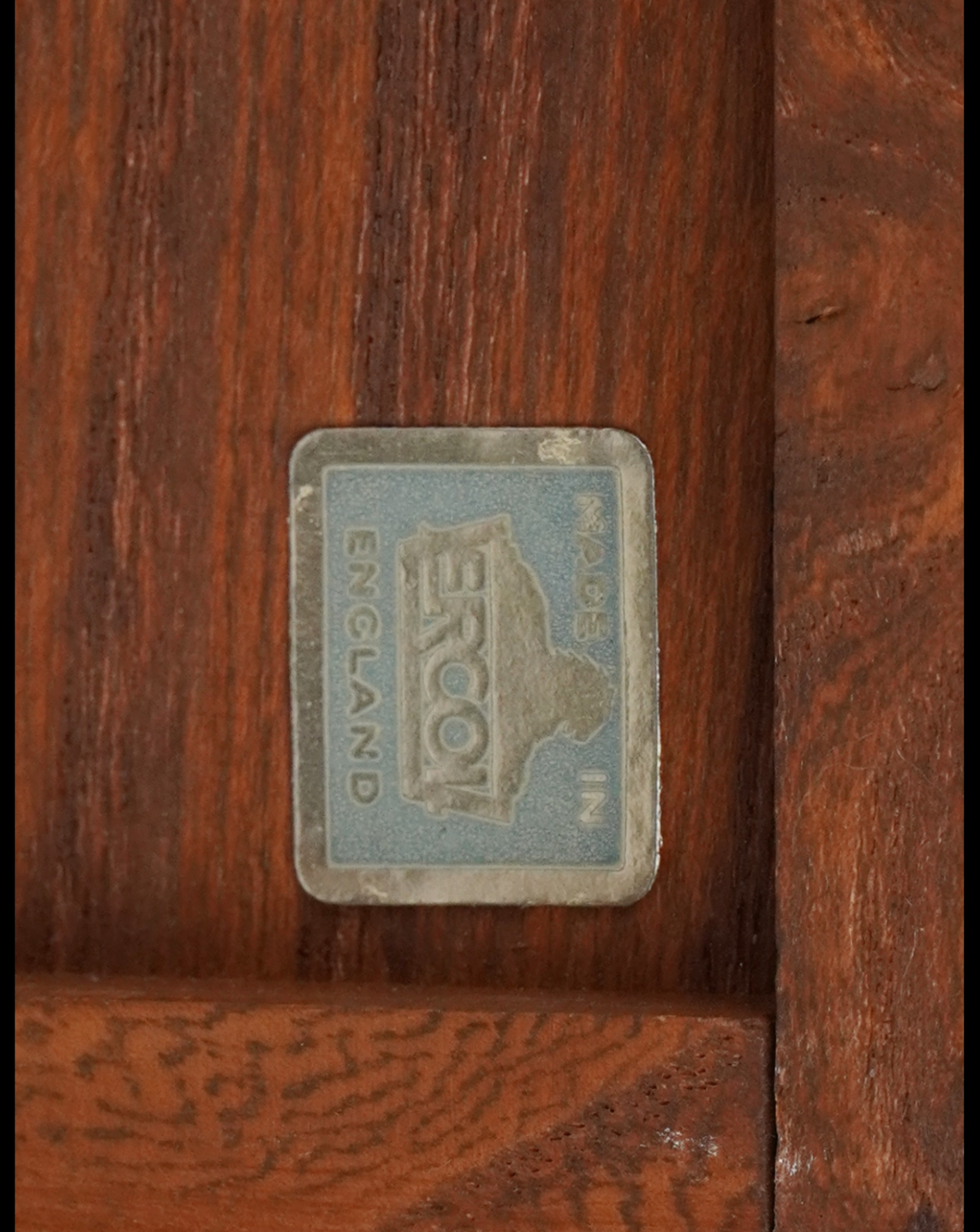 Vintage Ercol Model 439 Writing Desk makers label