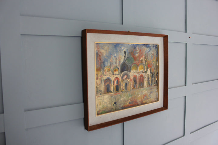 Vintage Venetian wall art – original oil painting for sale