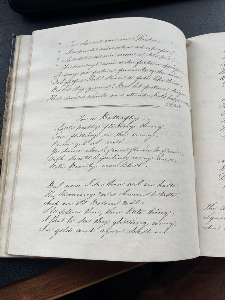 Vintage poetry manuscript