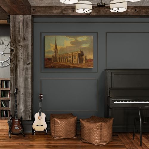Wakefield Cathedral historical painting 19th Century Sussex