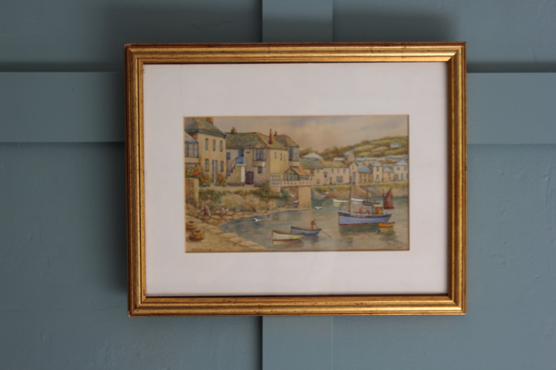 Watercolour Painting of Mousehole Harbour, Cornwall