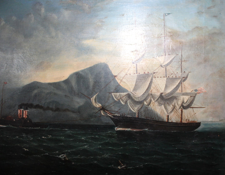 antique_maritime_artwork_steamship_assisting_sailing_vessel