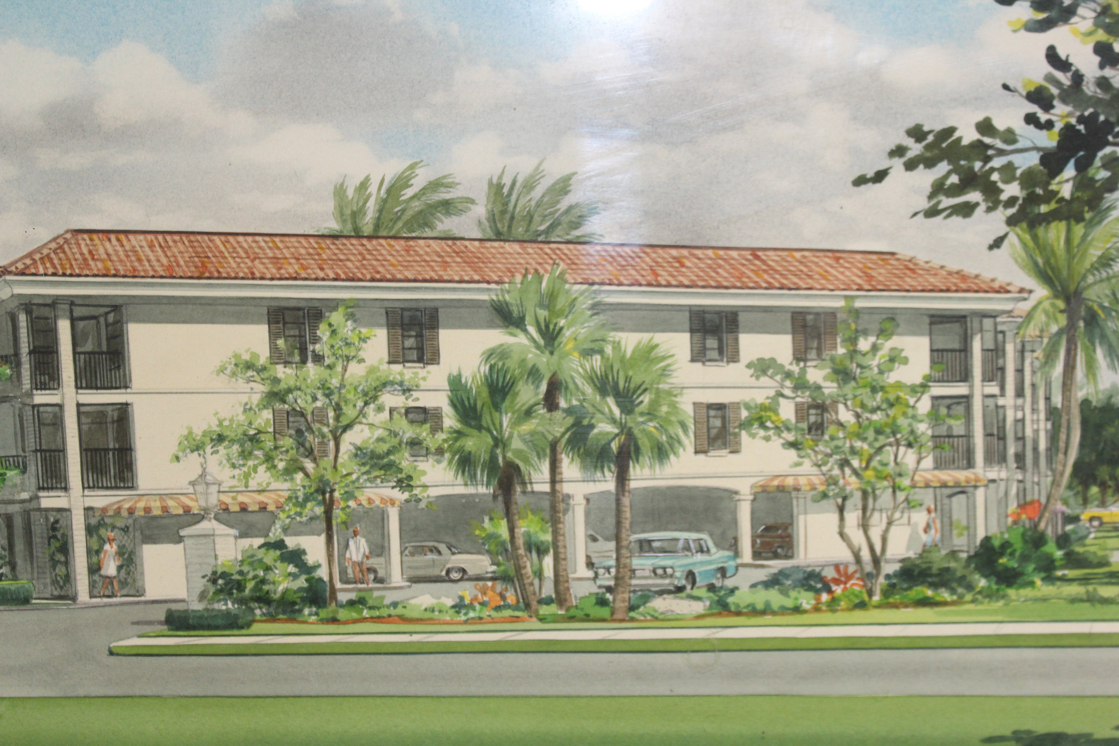 luxury_Naples_Florida_home_interior_with_vintage_architectural_renderings