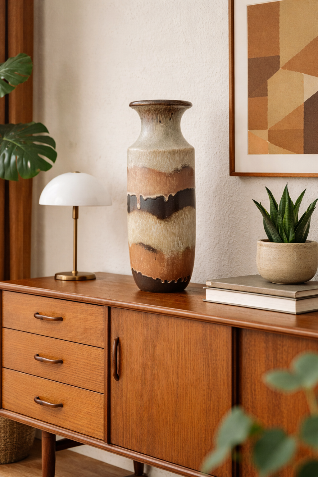 West German Lava Glaze Floor Vase  by Scheurich 239-41