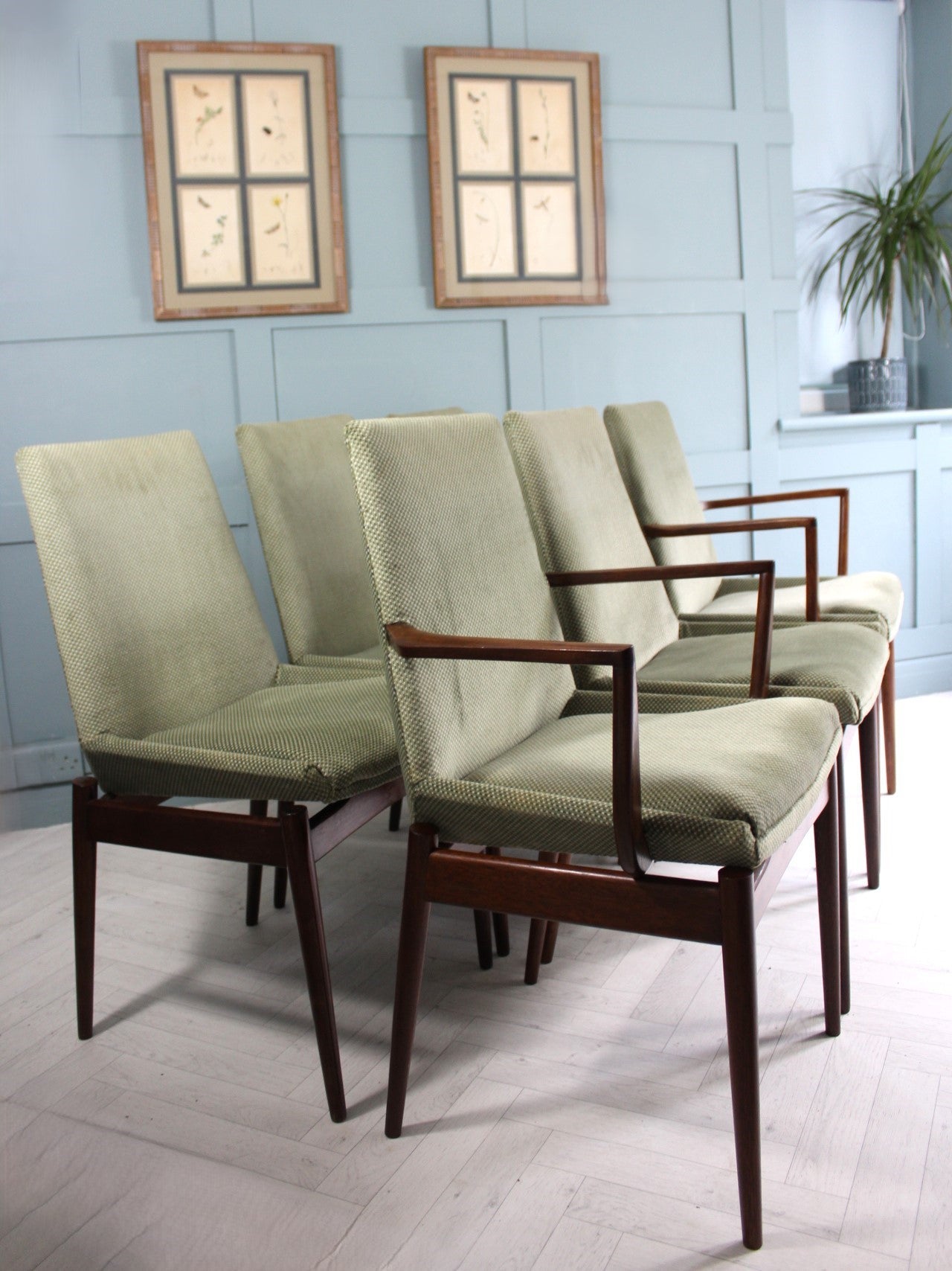Mid Century Dining rosewood Chairs By Robert Heritage