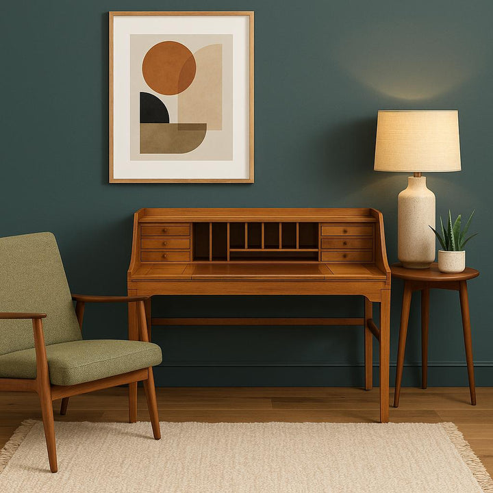 Mid century pine Oregon desk by Andreas Hansen