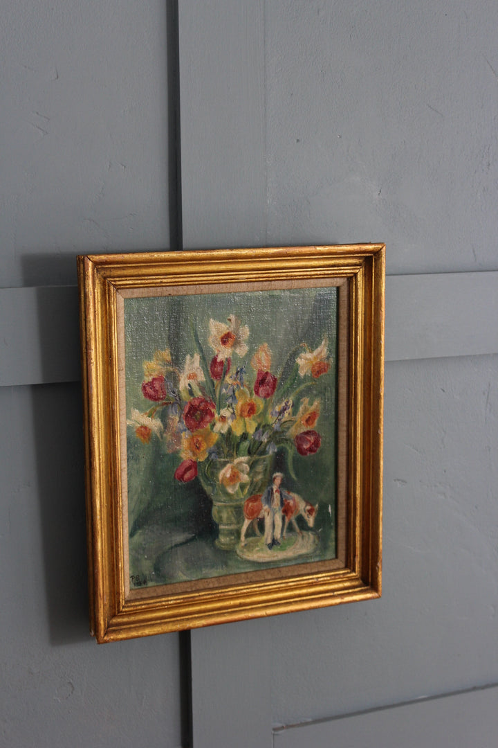 vintage-floral-still-life-by-Pauline_Boumphrey availble for sale in Sussex