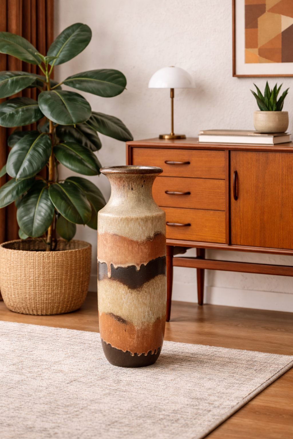 West German Lava Glaze Floor Vase  by Scheurich 239-41